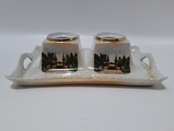 Victoria porcelán, Hévíz gyógyfürdő fürdőbejárat, kalamáris, tintatartó