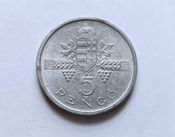 5 Pengő 1945, alumínium.