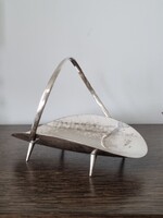 Bauhaus ezüstözött tüskés lábakon álló kínáló + WMF kis szószos tároló