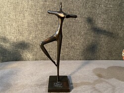 BRONZ BALETT-TÁNCOS BODRUL KHALIQUE DESEGN!  JELZETT!!!   30 cm