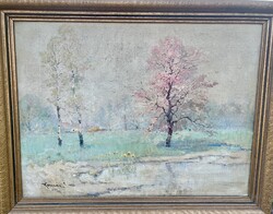 KASZNÁR RING JENŐ Tavaszi virágzás 60x80cm