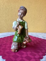 H RÁHMER Mária cipész inas kerámia figura 25 cm.