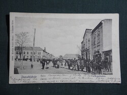 Képeslap,Dunaföldvár,Erzsébet tér,Szigeti Mór üzlete,Somló Manó kiadás Dunaföldvár,1902-