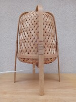 IKEA KNIXHULT bambusz asztali lámpa, jó állapotban,