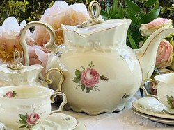 Elegáns Rosenthal 4 személyes teás készlet desszertes tányérral...
