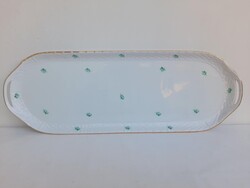 Herendi zöld Apponyi mintás süteményes tál