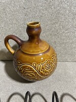 Régi barna mázas kerámia kancsó. 3832