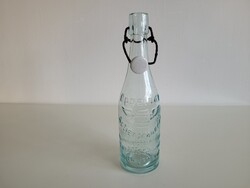 Régi csatos zöld sörösüveg Oppelner porcelándugós üveg palack
