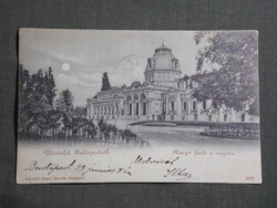 Képeslap,Budapest,Margitsziget,Margit fürdő,Schmidt Edgar Budapest kiadás,1899- , -kék-