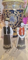 Hollóházi porcelán pár figurák