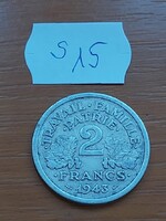 FRANCIAORSZÁG 2 FRANK 1943  ALU. Vichy-Franciaország  S15