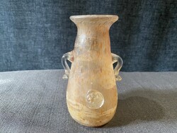 MURANO SCAVO SEGUSO HIBÁTLANT ÁLLAPOTBAN, GYÖNYÖRŰ IRIZÁLÓ SZÍNBEN!!!!   13X6 cm!!