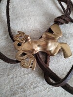 Sárgaréz ,béka medálos nyaklánc - a természet jegyében