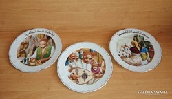 Gyönyörű Tunéziai kézzel festett porcelán tányérok tradicionális mesterségekkel 3 db tányér egyben