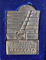 Konrad Ziolkowski lengyel szobrász 2011 bronz plakett, dobozában