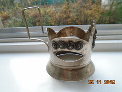 1960 szovjet-orosz alpakka podsztakanik teapohár tartó