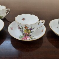 Herendi BHR mintás porcelán kávés csésze+ alj
