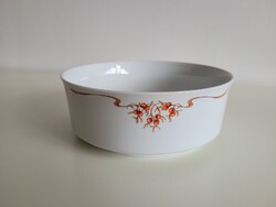 Retro Alföldi porcelán csipkebogyó hecsedli mintás köretes tál 22 cm