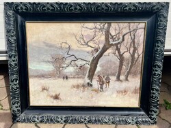 NEOGRADY ANTAL Téli vadászat 60x80cm