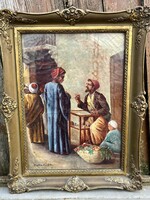 TORNAI GYULA KELETI BAZÁRI JELENET 35x26cm