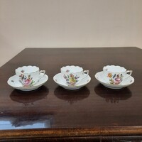 Herendi BHR mintás porcelán kávés csésze+ alj