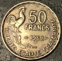 Franciaország 50 frank, 1952.