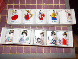 Szaké szett keleti italos készlet ,porcelán