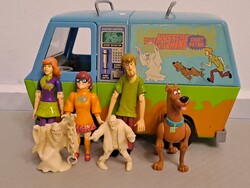 Vintage angol Scooby Doo automobil figurákkal Hanna - Barbera The mystery machine ghost patrol