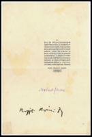 FRAGMENTUM Molnár Ferenc és Rippl-Rónai József autográf aláírásával, 1922. - GYŰJTŐKNEK!