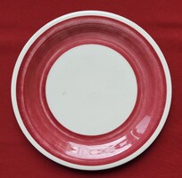 Angol bordó csíkos porcelán tálaló tál tányér kínáló