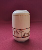 Rosenthal Classic Rose német porcelán váza madár liba macska mintával arany széllel
