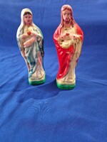 Jézus és Mária gipsz kegytárgy szobrok ,figurák