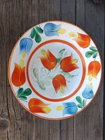 Tulipános festett tányèr Wilhelmsburgi