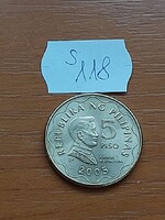 FÜLÖP-SZIGETEK 5 PISO 2005 Ni.-sárgaréz, 1st President Emilio Aguinaldo  S118