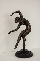 Kerényi Jenő: Táncosnő - Bronz szobor - Art Deco