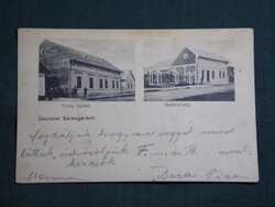 Képeslap,Sárbogárd,Posta épület,Járásbíróság látkép,részlet,Vulkán István Sárbogárd kiadás,1902-