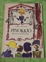 Carlo Collodi: Pinokkio kalandjai, Móra Ferenc Könyvkiadó 1974.illusztrációkkkal,