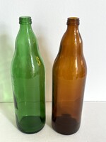 2db retro, vintage, régi 1L-es sörös üveg, palack