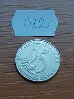 ECUADOR 25 CENTAVOS 2000 Rozsdamentes acél, JOSE JOAQUIN DE OLMEDO  312
