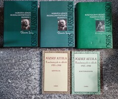 5 kötet Osiris Budapest: Kosztolányi-Tükörfolyosó-Horváth J.:Irodalomtörténet- József A.:Tanulmányok