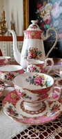 Royal Albert "Lady Carlyle" 6 személyes kávés-, teás porcelán készlet  csésze kiöntő csészealj