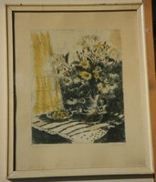 Blahos Rudolf (1917-1986) : Csendélet gyümölccsel