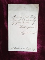 D205331 Gróf Zichy Henrik alapítvány 1900  Magyaróvár- Levél község -Szeiler József jegyző Kováczik