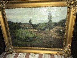 Glatter Gyula : Tanyasi táj    olaj, vászon