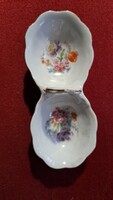Antik Cseh porcelán só-bors tartó.Mérete: 14 cm.