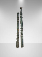 Faragott fa oszlop (zöld, nagy méret) – 2 db elérhető