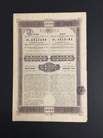 Budapesti Közúti Vaspálya Társaság Részlet-kötvény 1905.