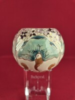 Zsolnay Ginkó gömb kaspó