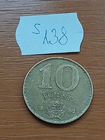 MAGYAR NÉPKÖZTÁRSASÁG 10 FORINT 1988  Alumínium-Bronz  S138