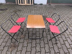 Retro kemping székek asztallal